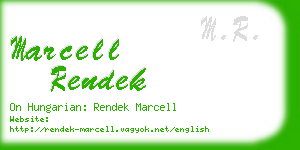 marcell rendek business card